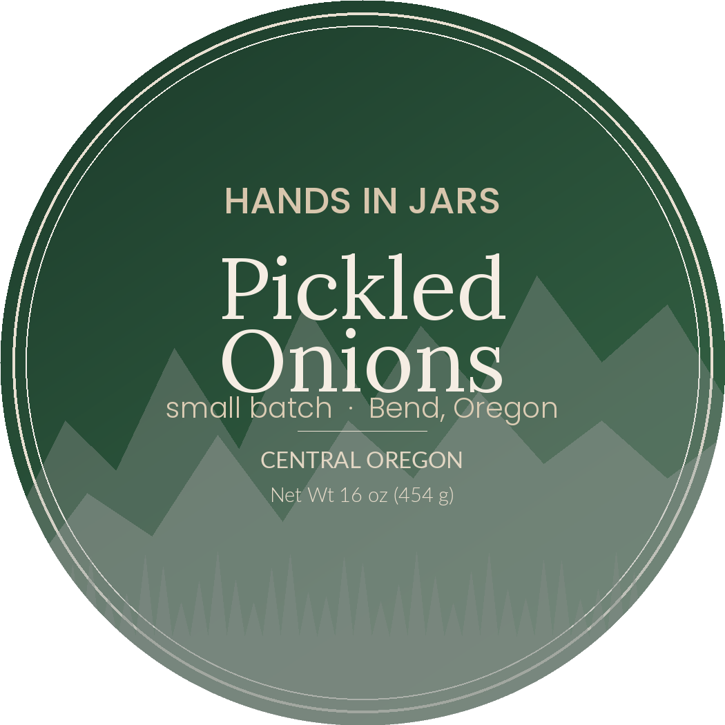 Pickled onions product label